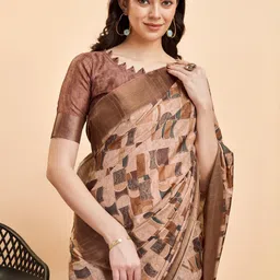 HERE&NOW Zari Silk Blend Saree image 5