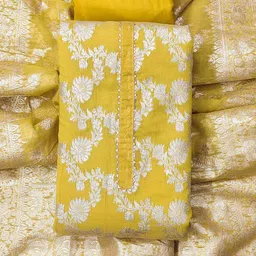 TAVAS Art Silk Unstitched Dress Material image 2