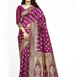 KANOODA Woven Design Zari Saree-image-22