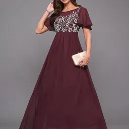 Miss Chase Women Embroidered Flared Sleeve Maxi Dress-picture-21