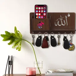herbonoor Wooden Wall Key Holder | Multipurpose Key Stand for Home Wood Key Holder image 2