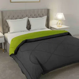 jaipur fabric Grey Cotton Solid 250 GSM Double Bed Comforter image 4