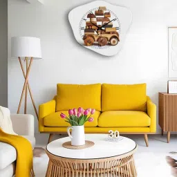 olive tree 14.5 Inches Vehicle Wooden Clock-picture-14