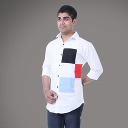 the next level Men Regular Fit Self Design Casual Shirt image 3