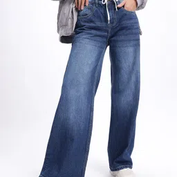 glitchez Women Urban Essentials Light Fade Wide Leg Jeans-image-83