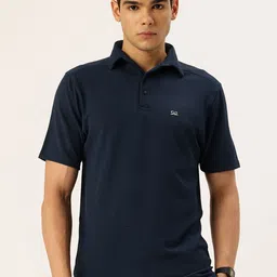 FIFTY TWO Self Design Polo Collar Dri-Fit Training T-shirt-picture-30