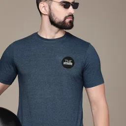 The Roadster Life Co. Men Solid Minimal Embroidered T-shirt-picture-21