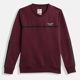 WROGN YOUTH Boys Maroon Solid Sweatshirt-picture-14