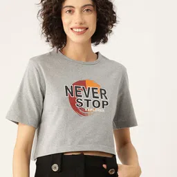 Slenor Women Graphic Printed Crop T-shirt-picture-26