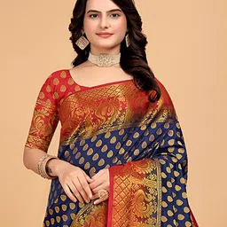 Pionex Woven Design Zari Pure Silk Kanjeevaram Saree-image-52