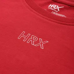 HRX by Hrithik Roshan Men Red Printed Sweatshirt image 5