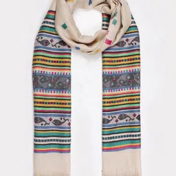 Shingora Women Multicoloured Woven Design Woolen Shawl image 2