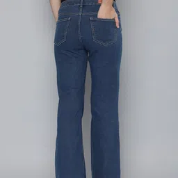 Flying Machine Women Blue Flared Stretchable Jeans image 3