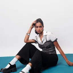 FREAKINS Women Flared High-Rise Trousers-image-54