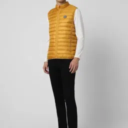 Peter England Casuals Yellow Regular Fit Quilted Jacket image 5