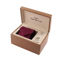 The Tie Hub Men Accessory Gift Set Necktie & MOP Cufflinks With Premium Wooden Box-picture-40