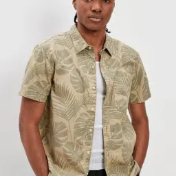 American Eagle Outfitters Green Cotton Regular Fit Printed Shirt-image-16