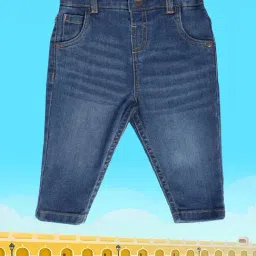 MINIKLUB Kids Blue Solid Denim Pants-image-40