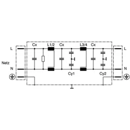 Epcos B84142B*R000 Series Screw Mount EMC Filter 1 Phase 25 Amp Current Rating 250 V AC/DC 113 mm Length, B84142B0025R000 image 3