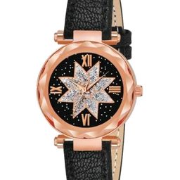 Miss Perfect Women Embellished Dial & Leather Textured Straps Analogue Watch Cvv172-picture-45