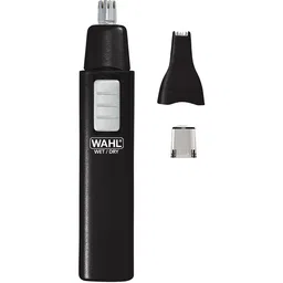 WAHL Nose Ear & Brow Dual-Head Trimmer With Rinseable Blades - Black image 1