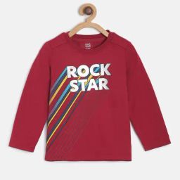MINIKLUB Boys Burgundy Printed Full Sleeves T-Shirt-picture-28