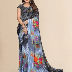 Moda Rapido Floral Poly Georgette Saree-picture-34