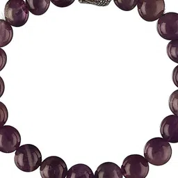 SARAF TRENDZ Rhodium-Plated Amethyst Beaded Elasticated Bracelet image 2