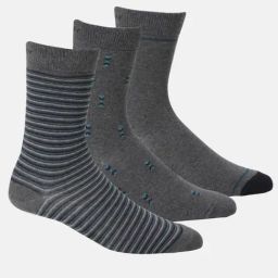Jockey 7104 Charcoal Crew Length Socks with Stay Fresh Treatment - Pack of 3 (Prints May Vary)-picture-28