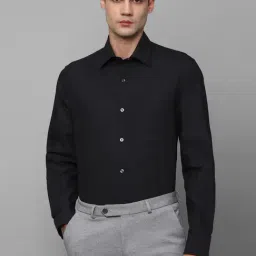 Louis Philippe Black Cotton Regular Fit Shirt-picture-31