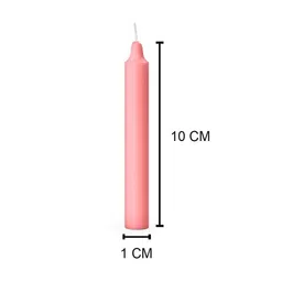 ASIDEA Pink & Pink 50 pieces Pillar Candle image 3