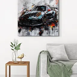 999Store Grey & Black 1 Piece Canvas Other Wall Paintings image 1