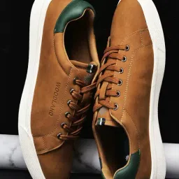 Woodland Men's Camel Casual Sneakers-image-38
