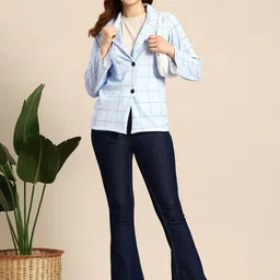 Mast & Harbour Checked Single-Breasted Casual Blazer image 5