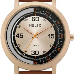 Helix Men Dial & Leather Straps Analogue Watch TW063HG00T image 2