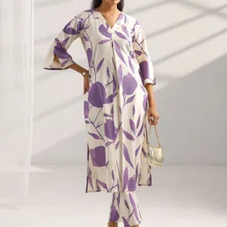 Libas Women Ethnic Motifs Printed Pleated Kurta with Trousers-picture-40