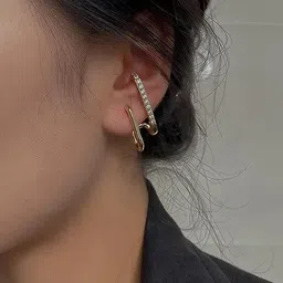 ONUYX Geometric Ear Cuff Earrings-picture-23