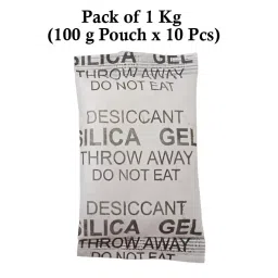 Ecofresh 100 g Silica Gel Granules in Paper Pouch White Color Desiccant for Absorbing Moisture (Pack of 10 Pcs) image 2