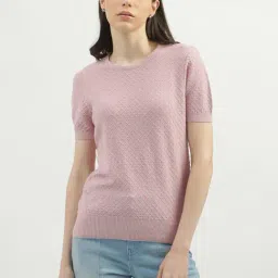 United Colors of Benetton Pink Cotton Regular Fit Sweater-picture-15