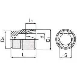 TONE Tornado Socket 9.5mm, 3TR-13 image 3