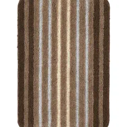 Saral Home Geometric Brown Microfibre Bath Mat image 3