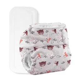 Noniu Leakage-proof cloth diapers for babies | High absorbent Reusable Cloth Diapers with Inserts – Adjustable | Washable & Reusable Baby Diaper Set of 2 (Assorted Prints) image 2