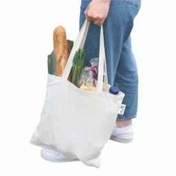 vantagekart 10 oz 16 x 16 Square Beige Cotton Plain Tote Shopping Bags | Heavy Duty, Washable, Eco Friendly Canvas Tote Bag – Set of 4 image 5