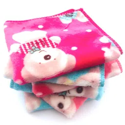 KCR Super Soft Fur Towel Multicolored Hankies for Kids, Children (Pack of 6) image 2