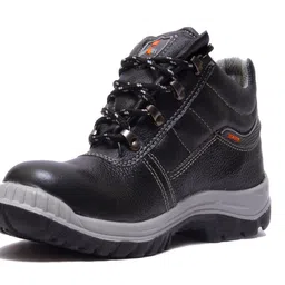Hillson Men's Black Leather Safety Shoes (HL-MR-001) - 10 UK image 1