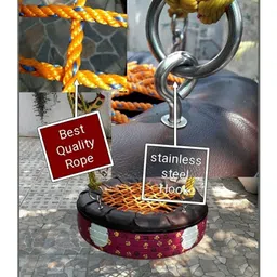 generic Rose Garden Art Tyre Swing for Adults Kids Home Balcony Indoor Outdoor Gift Hanging jula with Long Durability (Pink) image 4