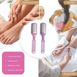Mepoint Foot Scrubber for Dead Skin,Pedicure Tools for Feet,Foot File for Women,Foot Cleaner Brush,Foot Scraper Callus Remover,Heel Scrubber for Cracked Heels Safe Tool Pack of 1 colour may vary image 2