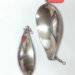 agastriya 25 gram Fishing Spoon, Hand Made Silver Spoons Lure Fishing Tools Accessories Hard Fishing Lures Treble Hooks Metal Lure Baits with RED Heart (2) image 1