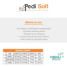 vibhu farma ZENCY Rubber Waterproof Footcare Socks for Foot Crack (Brown) image 5