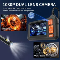 Bequest Dual Lens Borescope - 4.3" Endoscope with Light, IP67 Waterproof, 1080 HD Inspection, 16.5ft Camera, Gadgets for Men image 5